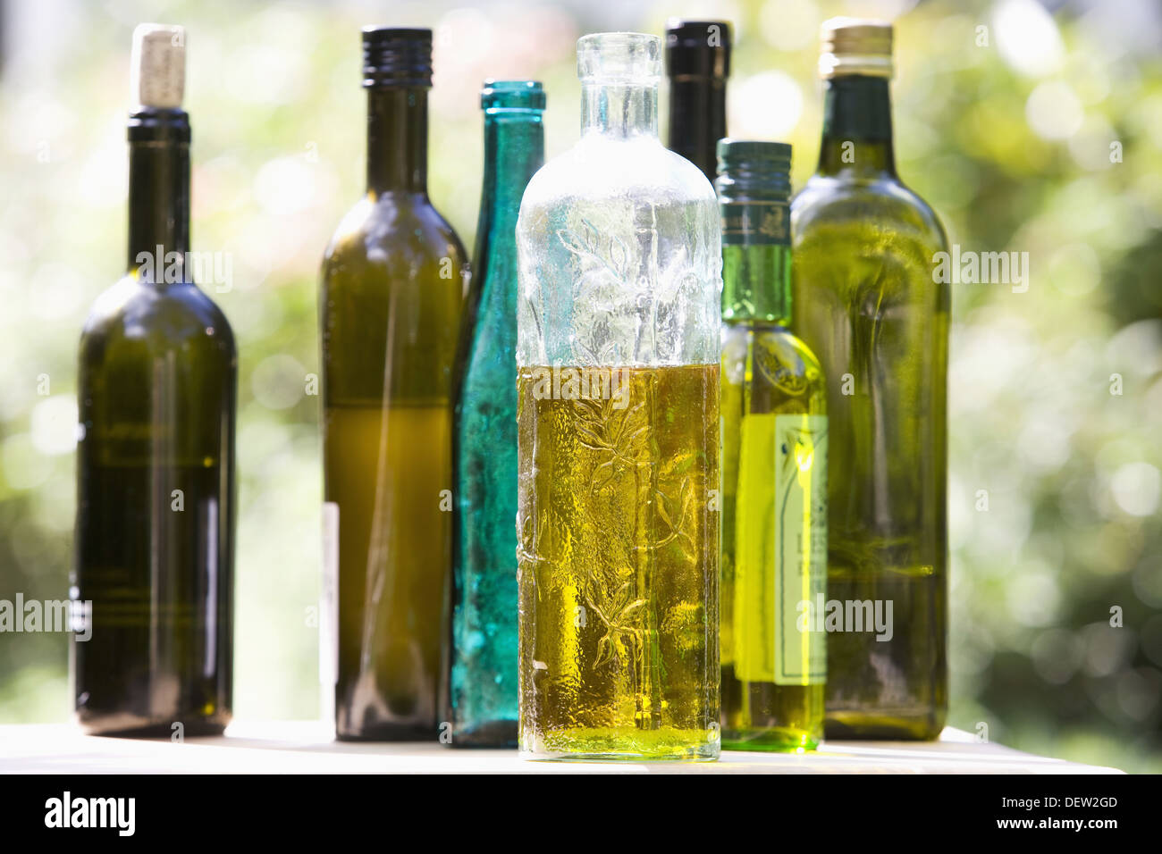 Bottles of Extra Virgin Olive Oil Stock Photo Alamy