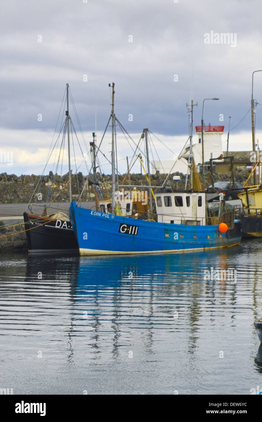 Small fishing vessels in Balbriggan Harbour, Co Dublin, Ireland Stock