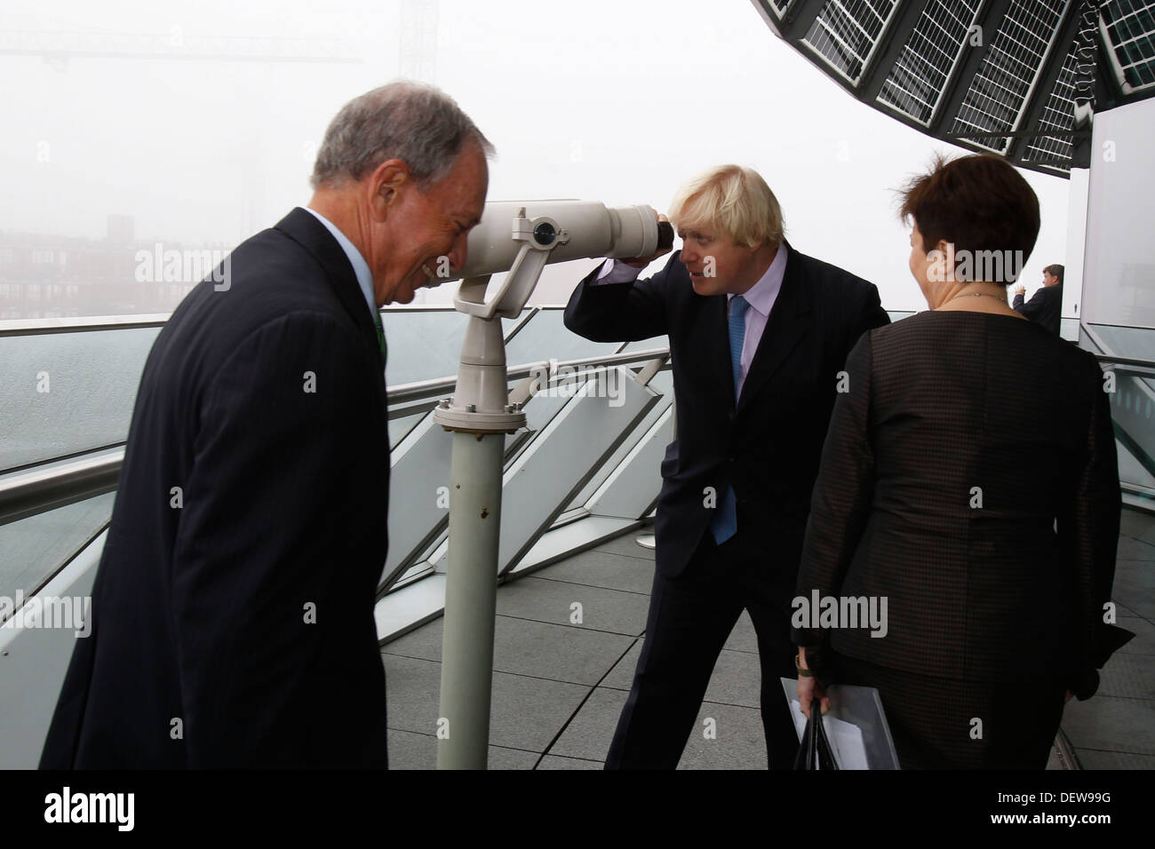 London Mayor Boris Johnson New York Mayor Michael R. Bloomberg and Warsaw Mayor Hanna Gronkiewicz-Waltz  on 24  September Stock Photo