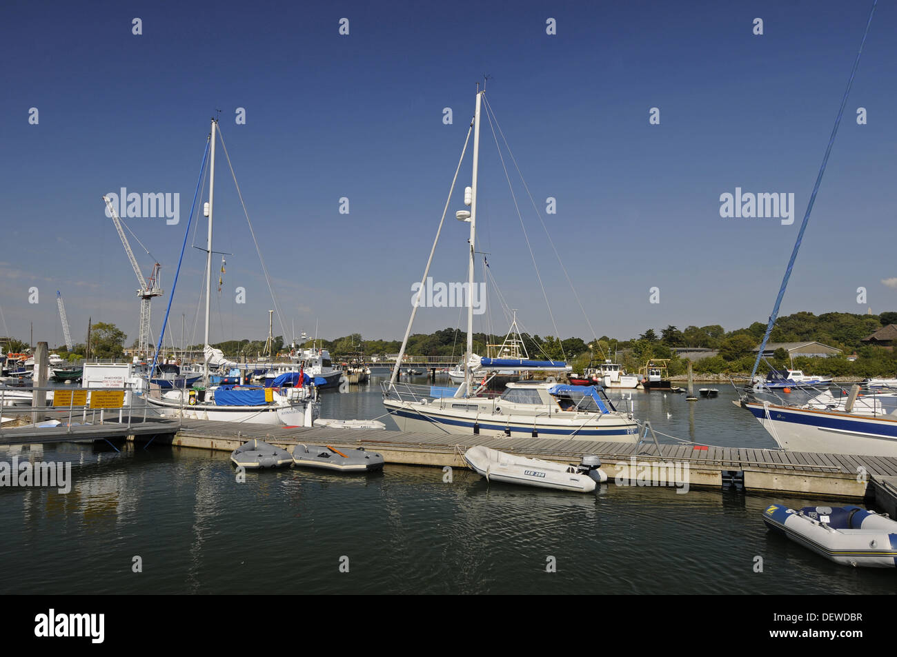River Solent  at Lymington New Forest Hampshire England Stock Photo