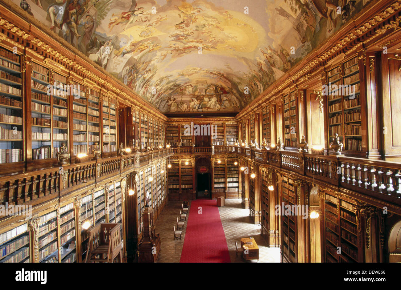 Philosophical Hall in the Strahov Library. Strahov Monastery. Prague. Czech Republic Stock Photo