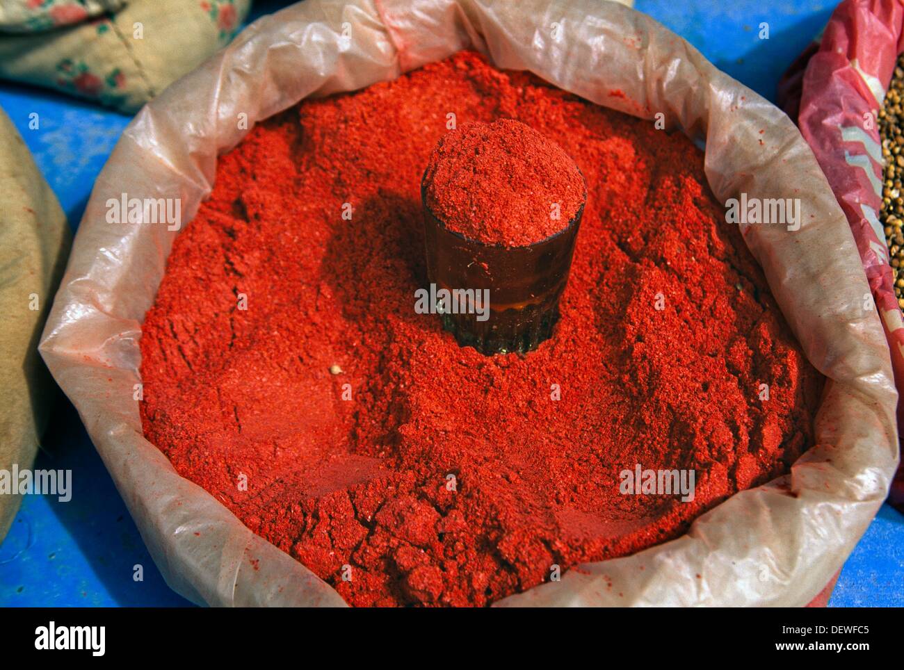 Selling spices in the bazaar Khiva, Silk Road, Unesco World Heritage