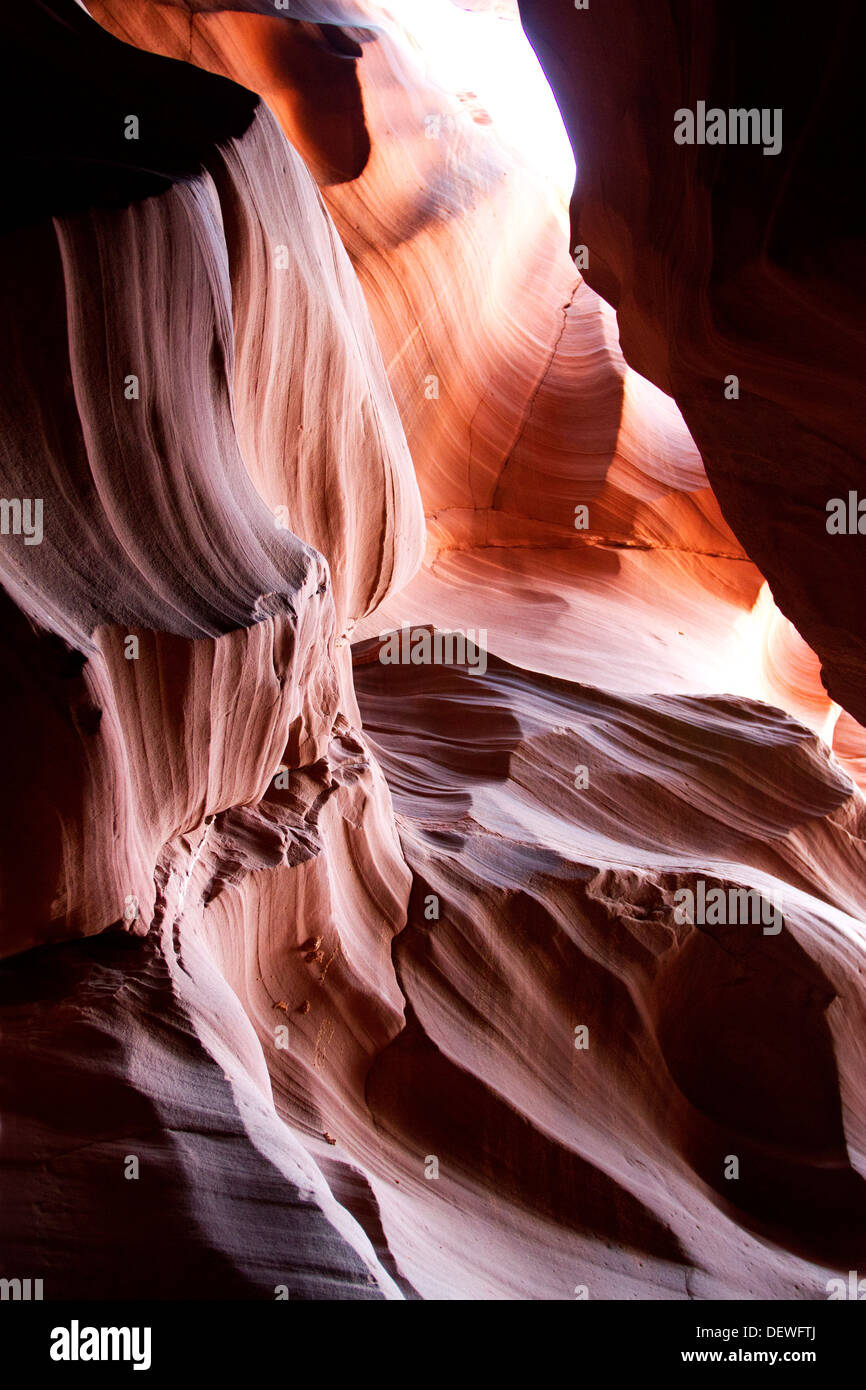 Sculpted sandstone inside Upper Antelope Canyon near Page, Arizona, USA Stock Photo