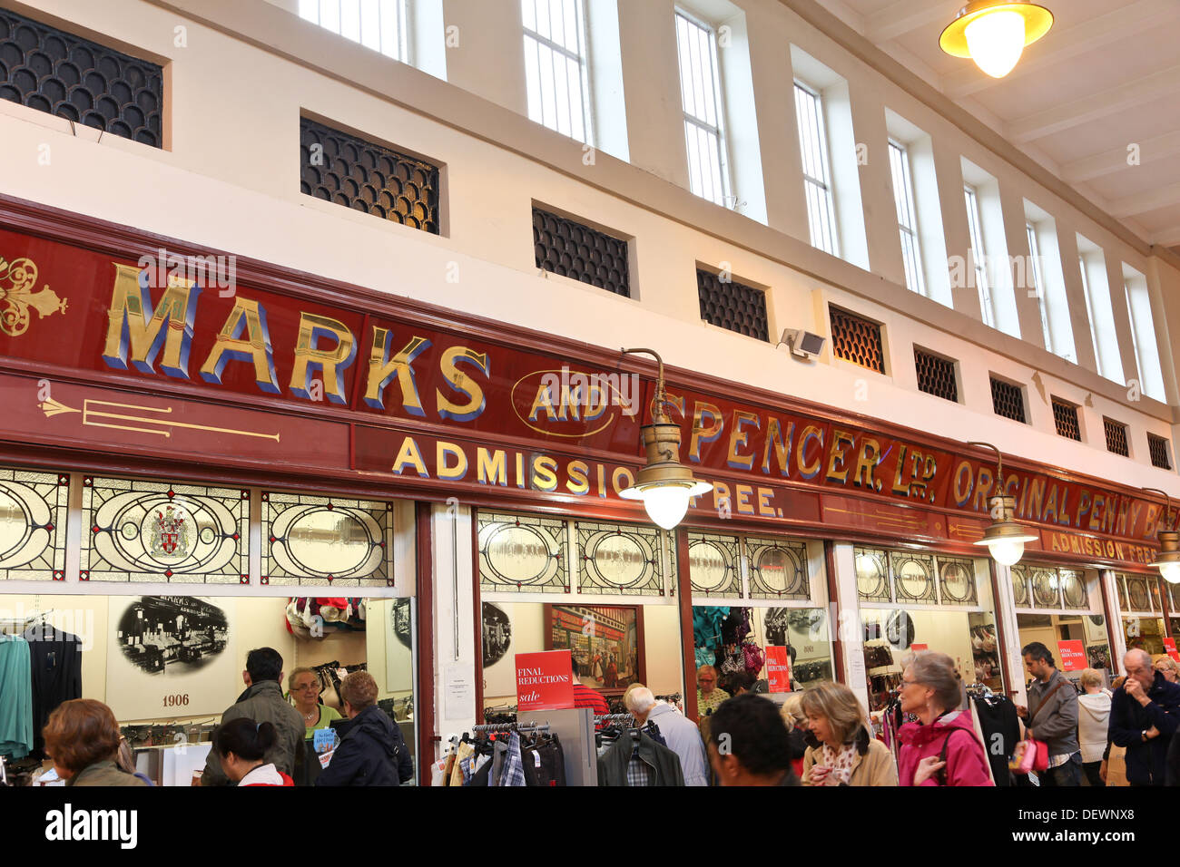 A Marks and Spencer Penny Bazaar store in the Grainger Market, Newcastle on Tynes Stock Photo