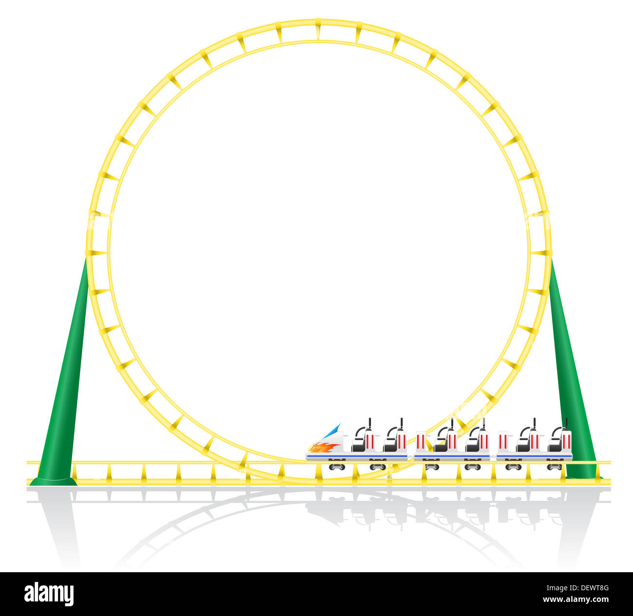 roller coaster illustration isolated on background Stock Photo - Alamy