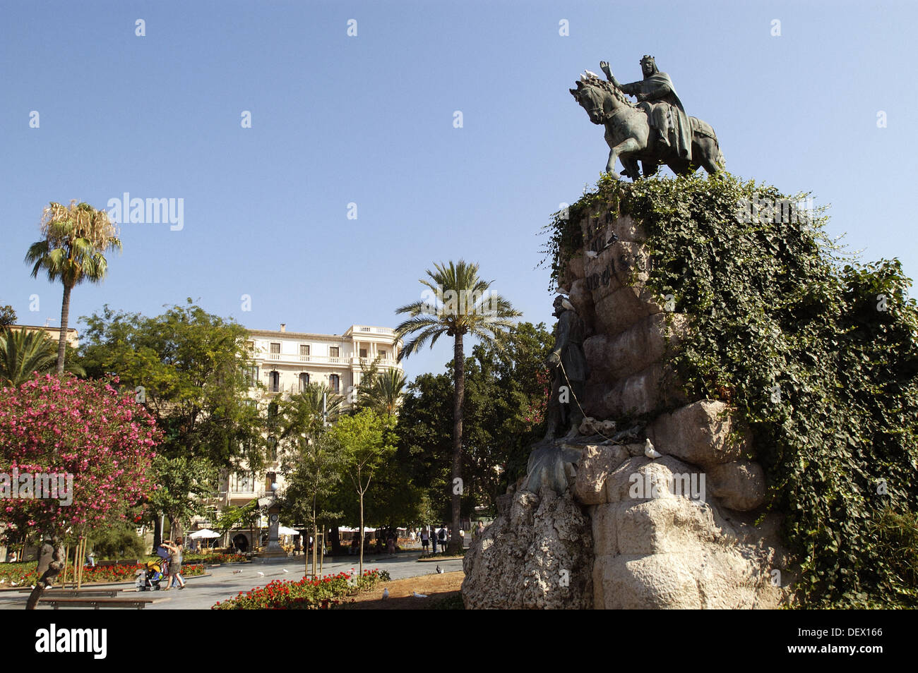 Jaume I Statue In Plaza De Espana Palma De Mallorca Majorca