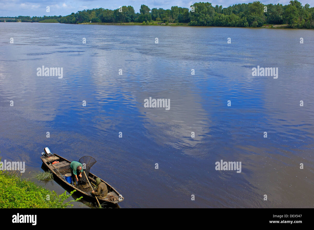 Fishing at the Vienne River, Chinon, Indre-et-Loire, Loire Valley, France Stock Photo - Alamy