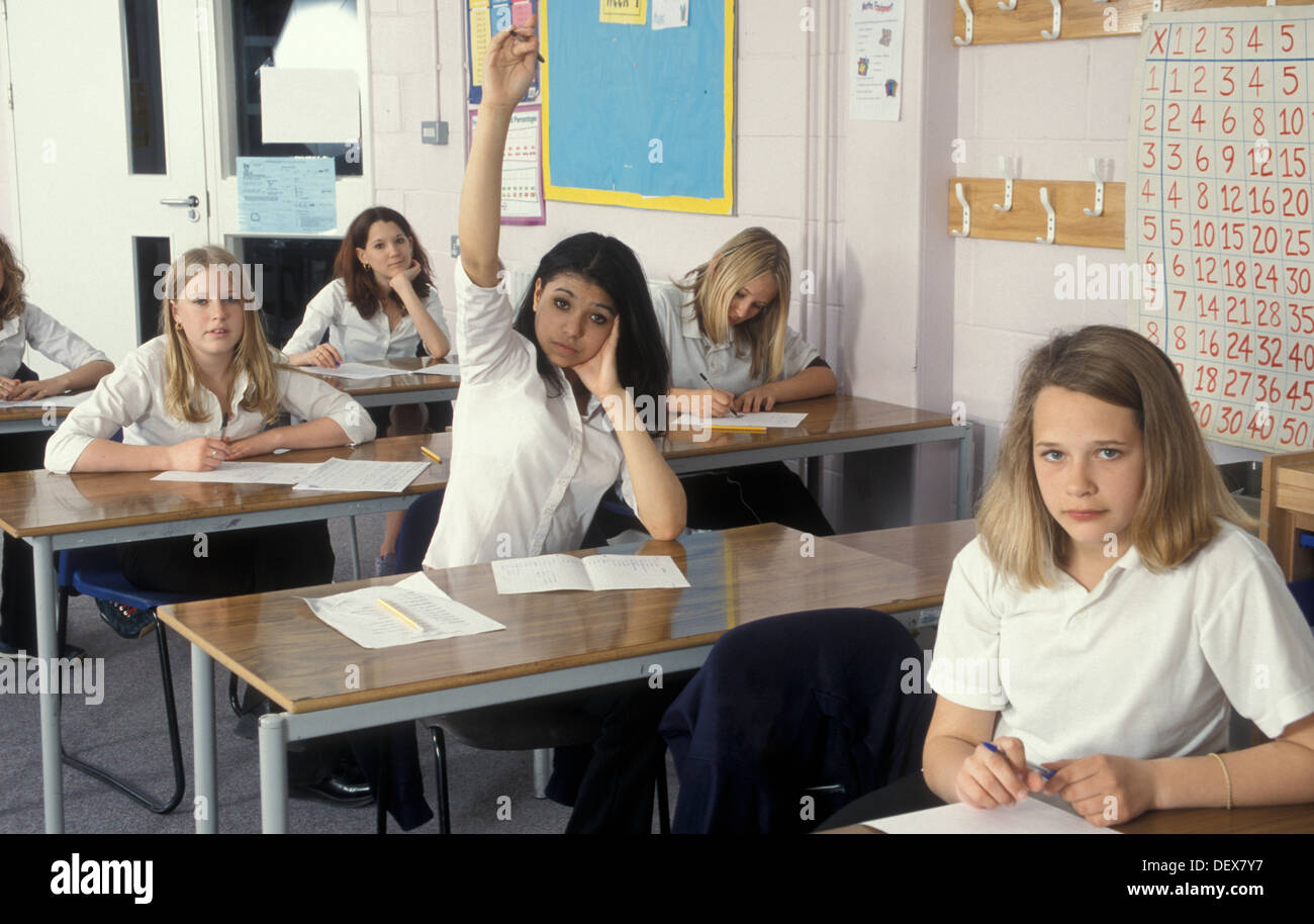 classroom of teenage girls Stock Photo - Alamy