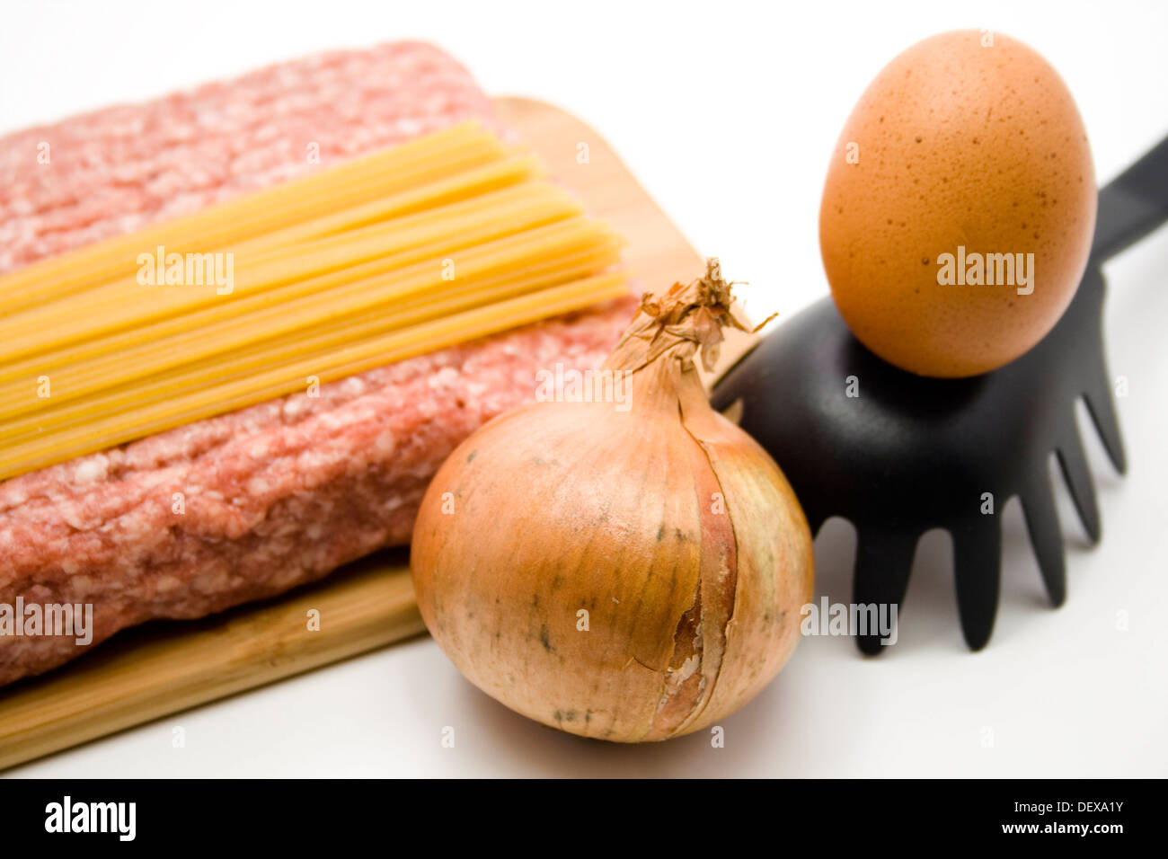 Onion with mince and egg Stock Photo Alamy