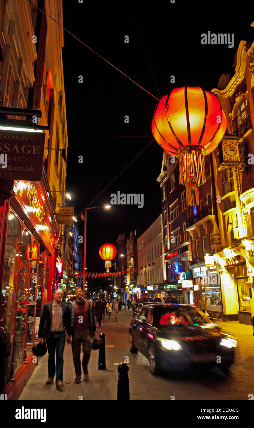 Chinatown at night, Soho, City of Westminster, London, England, United Kingdom Stock Photo