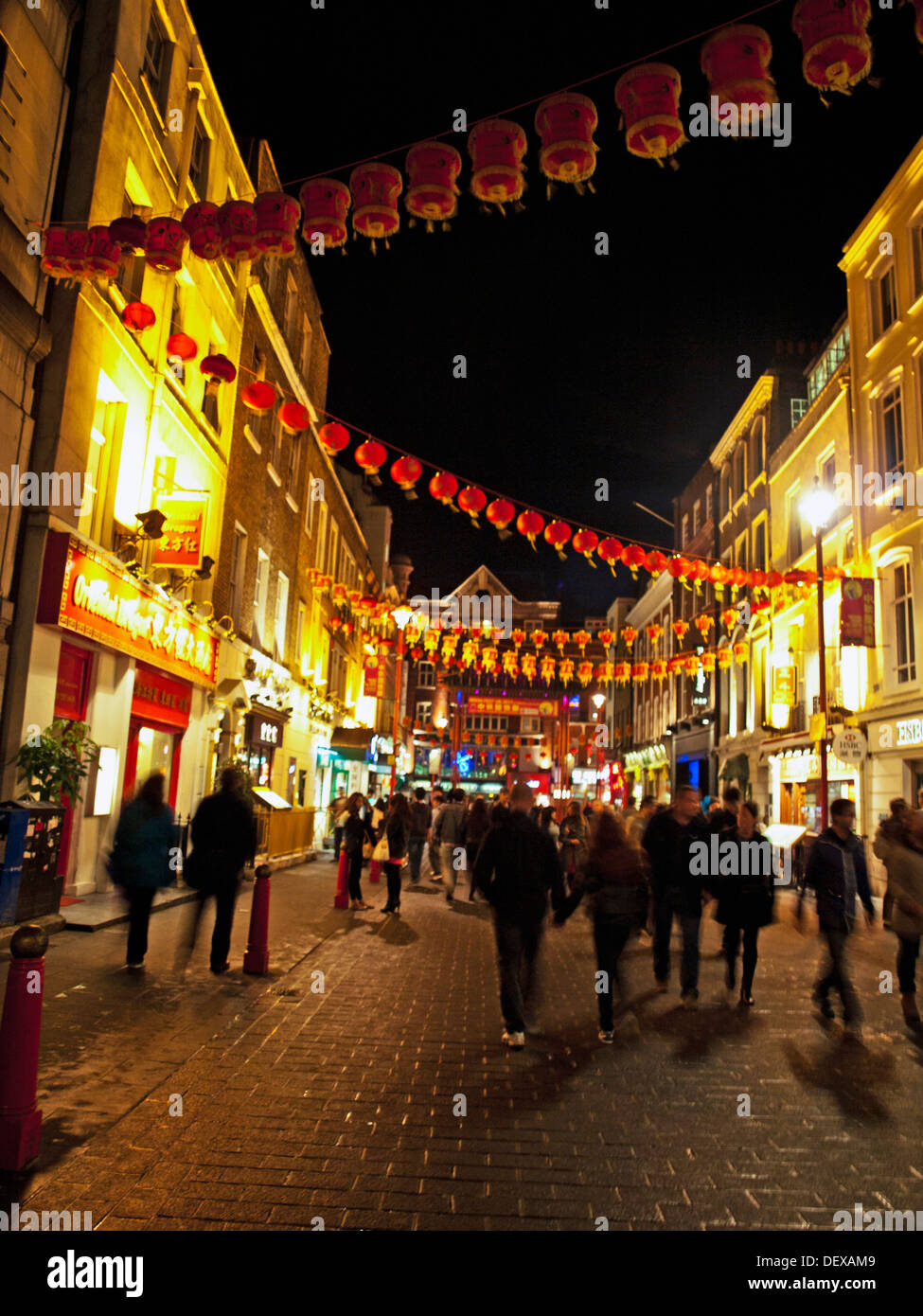 Chinatown at night, Soho, City of Westminster, London, England, United Kingdom Stock Photo