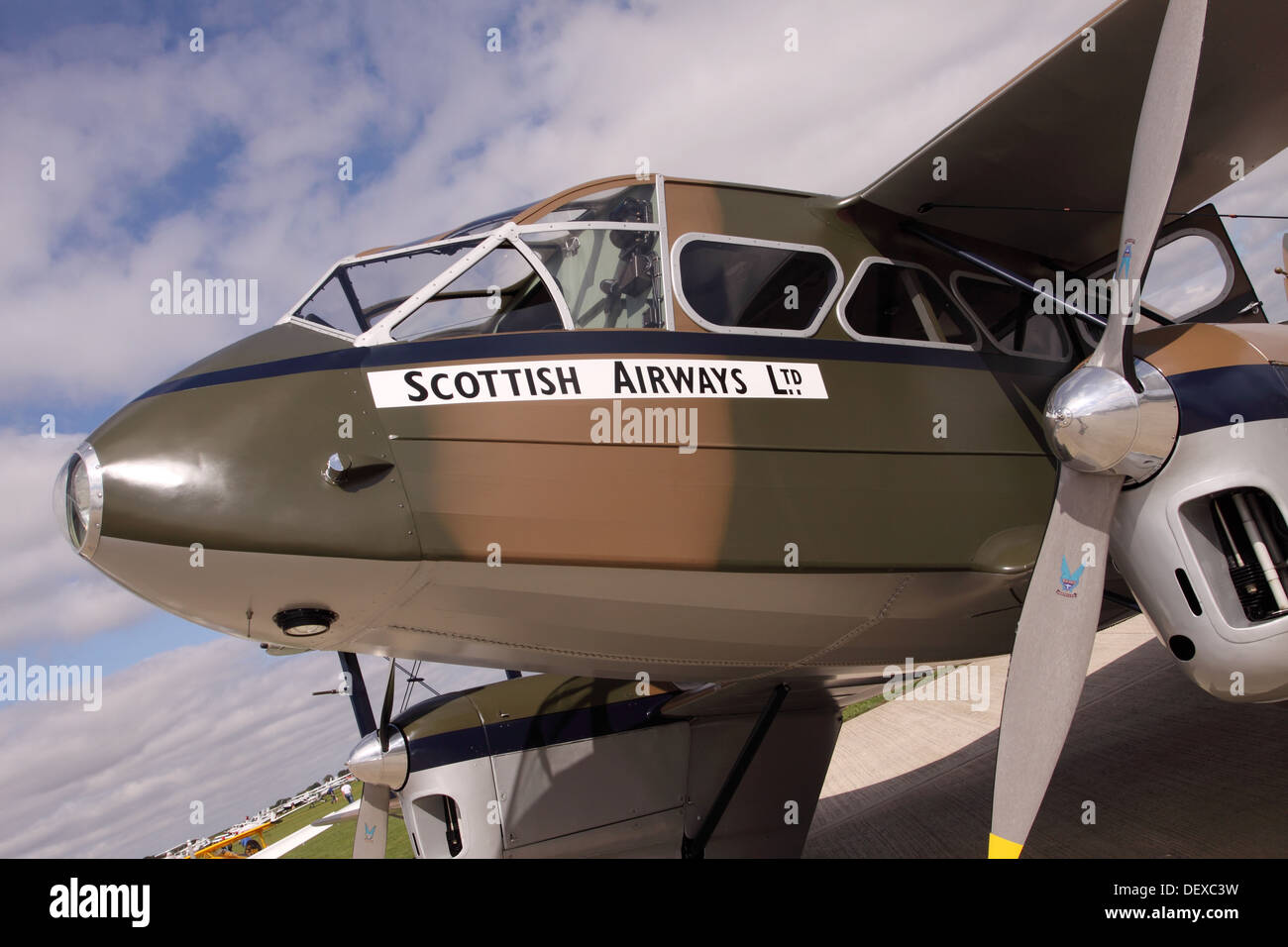 De Havilland DH 89 Rapide in the wartime colours of Scottish Airways ...