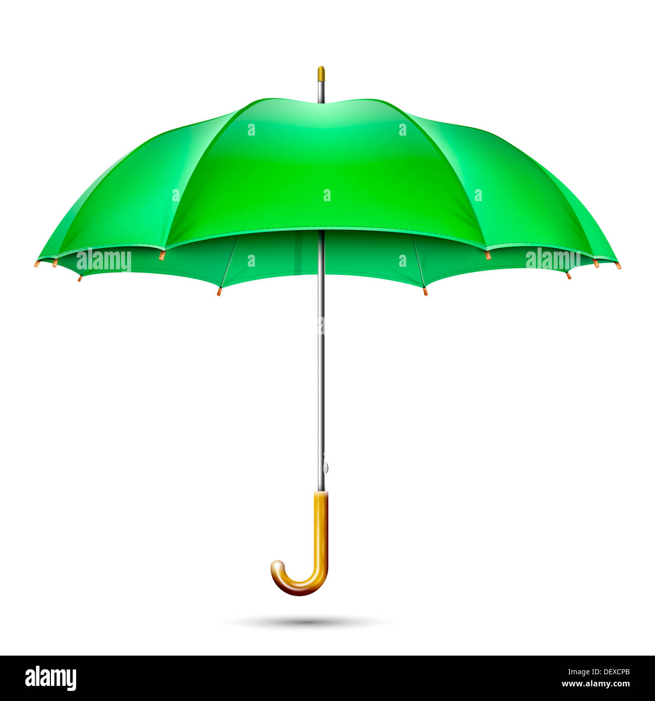 Realistic Detailed Green Umbrella Stock Photo Alamy