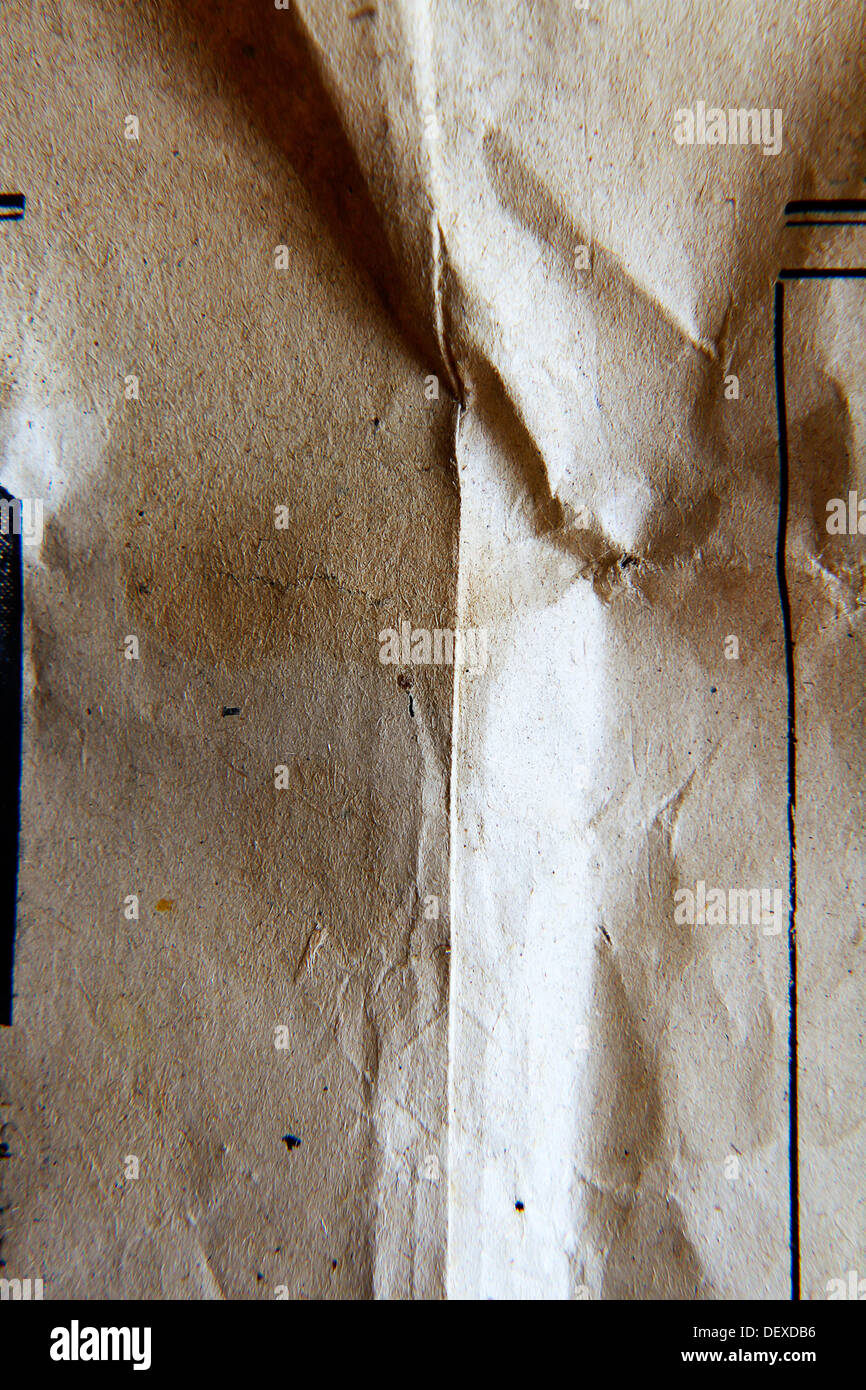 Closeup of old grunge paper texture Stock Photo