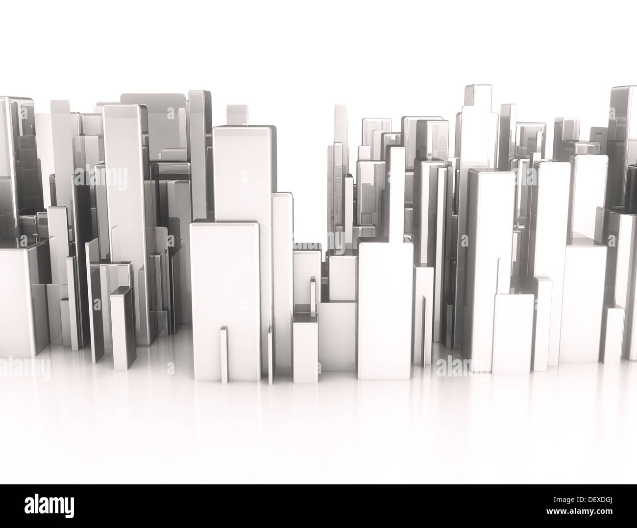 architecture 3d model of abstract cityscape Stock Photo - Alamy