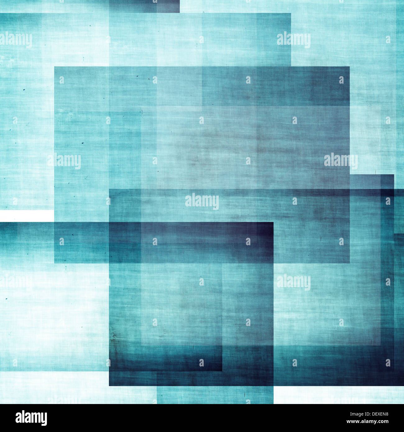 Blue tone squares abstract background Stock Photo