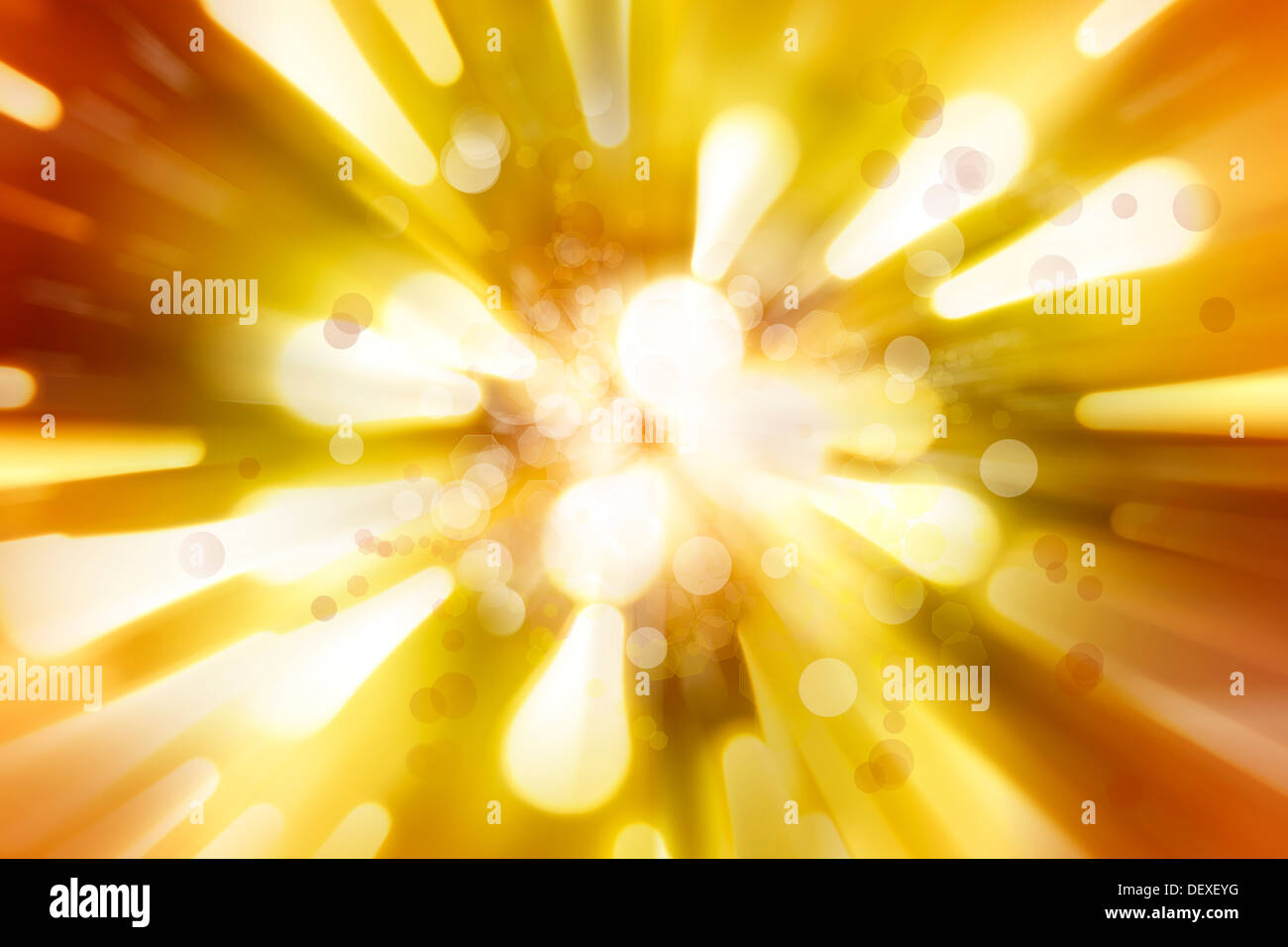 Bright blast of light futuristic background Stock Photo