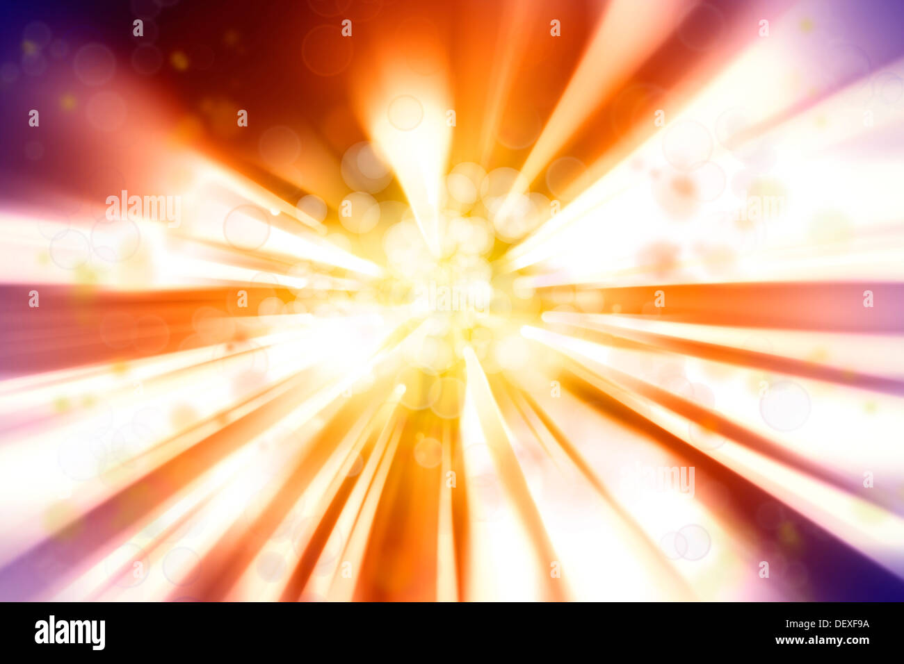 Bright blast of light background Stock Photo