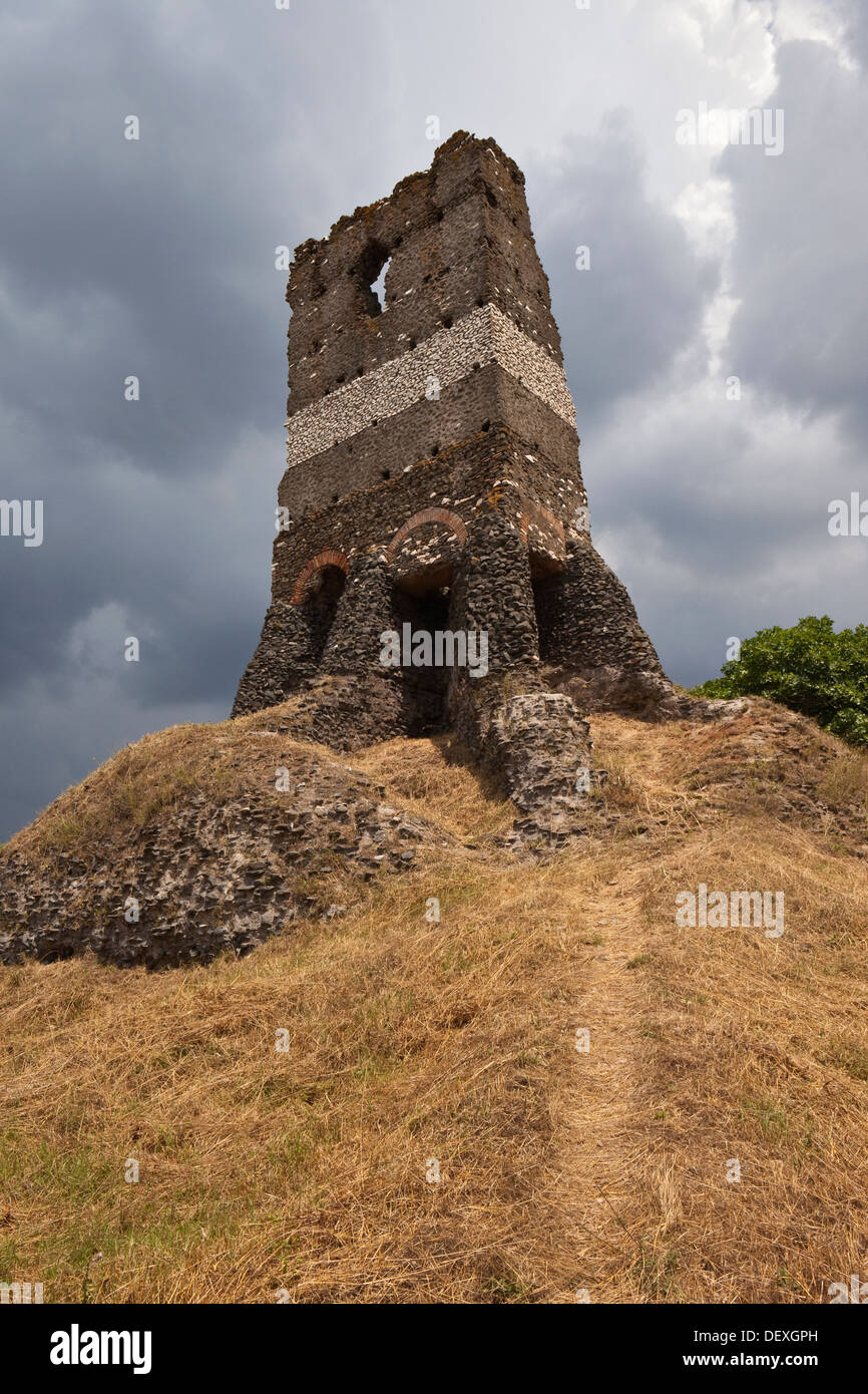 A ruined burial monument on the old Roman Road in Rome, Italy Stock Photo