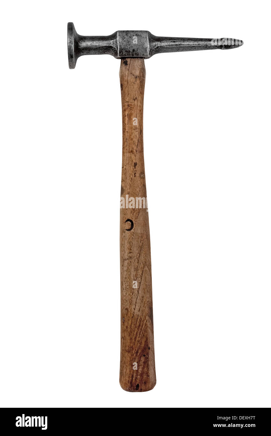 vintage body hammer isolated on white background, clipping path Stock