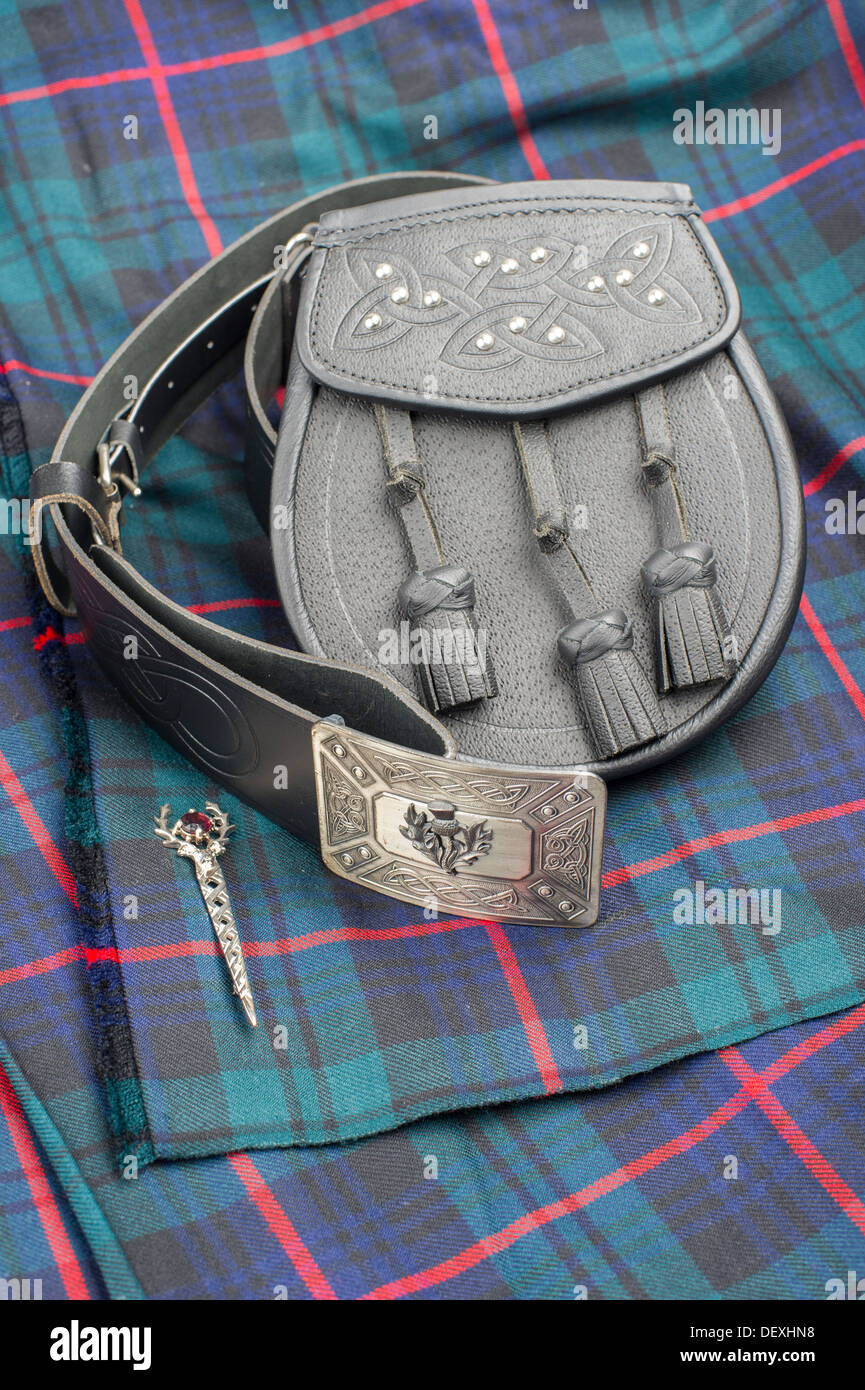 Kilt and sporran Stock Photo