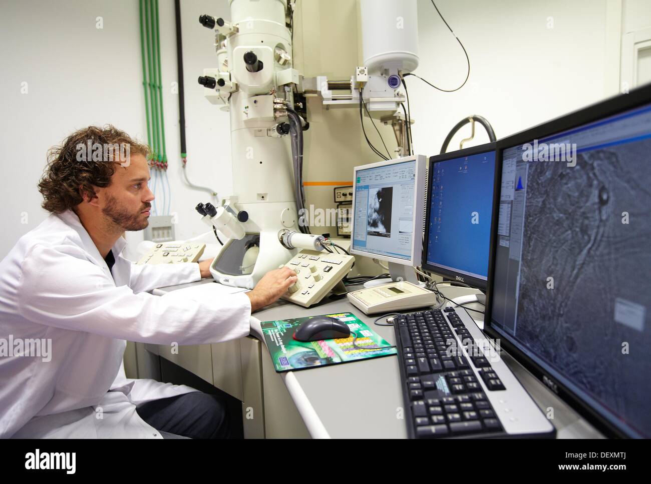 Transmission electron microscope  (TEM). Designed to offer a truly universal imaging and analysis solution for life sciences, Stock Photo