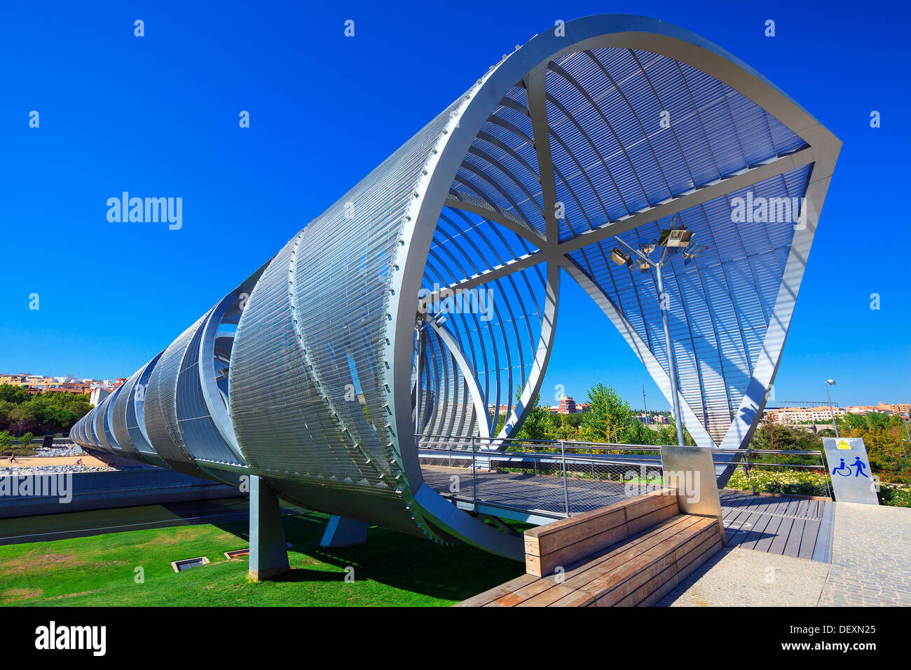 Arganzuela Bridge in Madrid Rio Park, Madrid, Spain Stock Photo