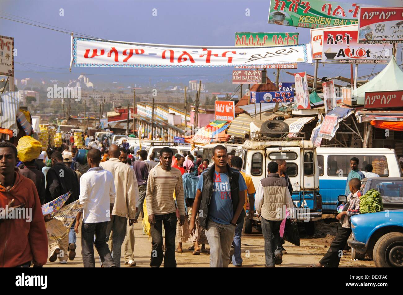 Mercato, perhaps world largest open air market, at Addis Ababa