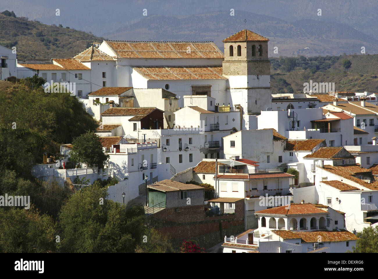 Spain - Malaga - Andalusia - village of Cutar, with a mudejar style ...