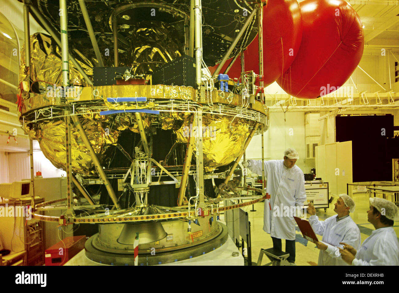 Construction of satelite at Thales Alenia Space, at Cannes la Bocca. France Stock Photo