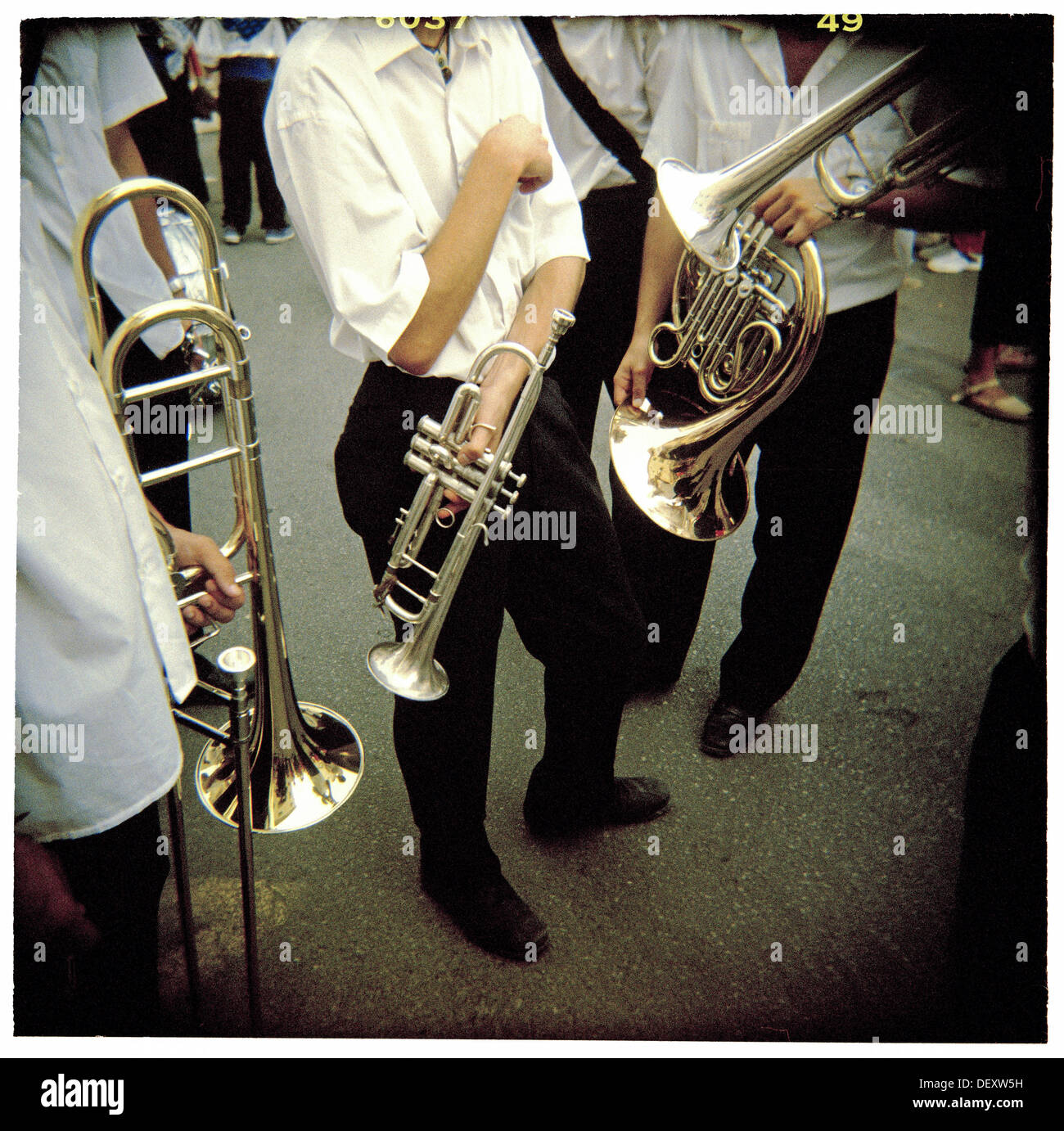 Trombone Brass Costume Musician High Resolution Stock Photography and