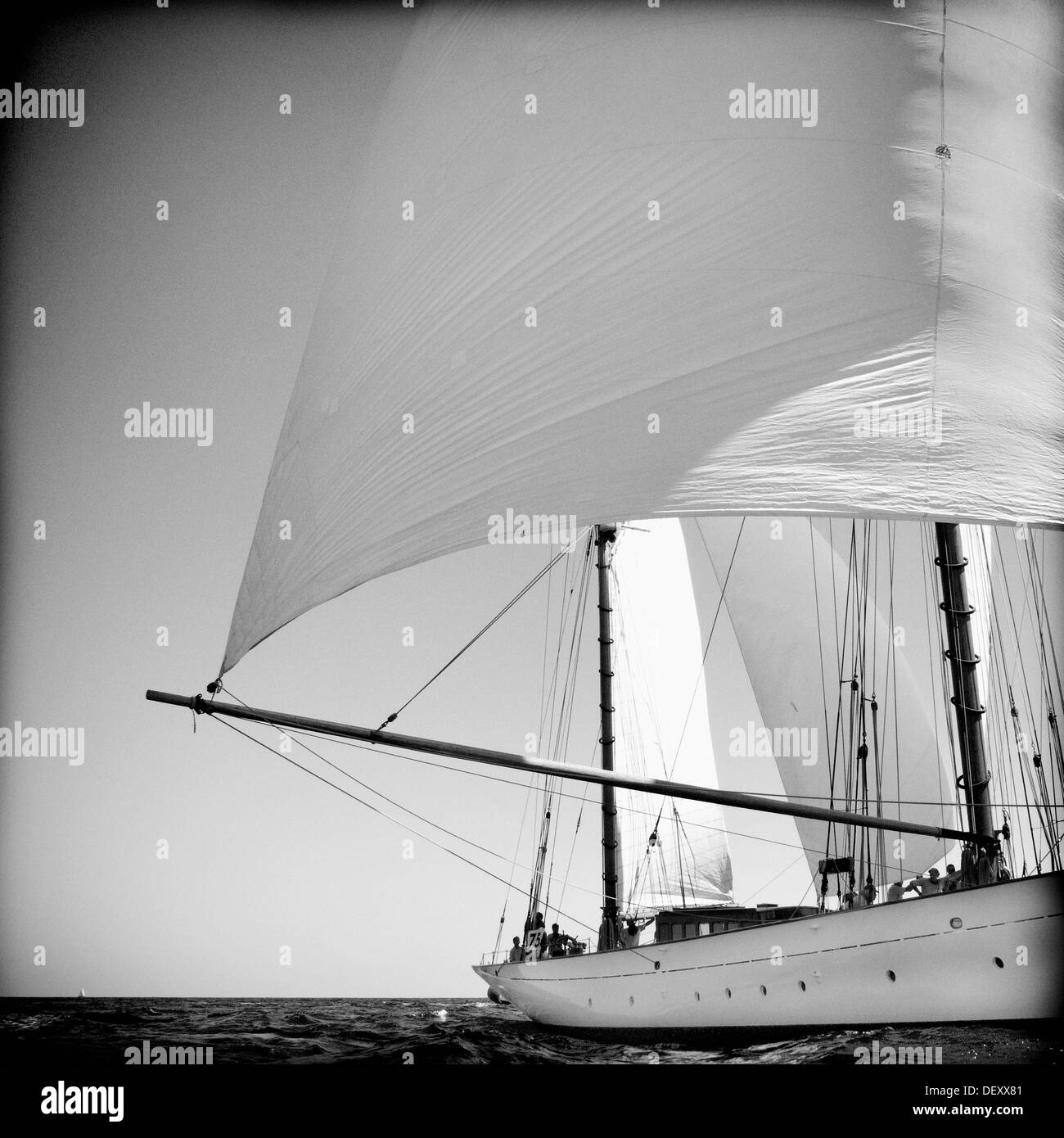 Sailing Boat Black and White Stock Photos & Images - Alamy