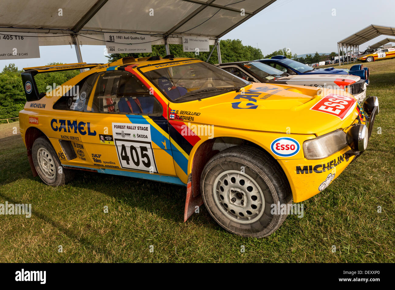 1985 Peugeot 405 T16 Dakar rally car in the paddock at Goodwood Festival of  Speed, Sussex, UK Stock Photo - Alamy