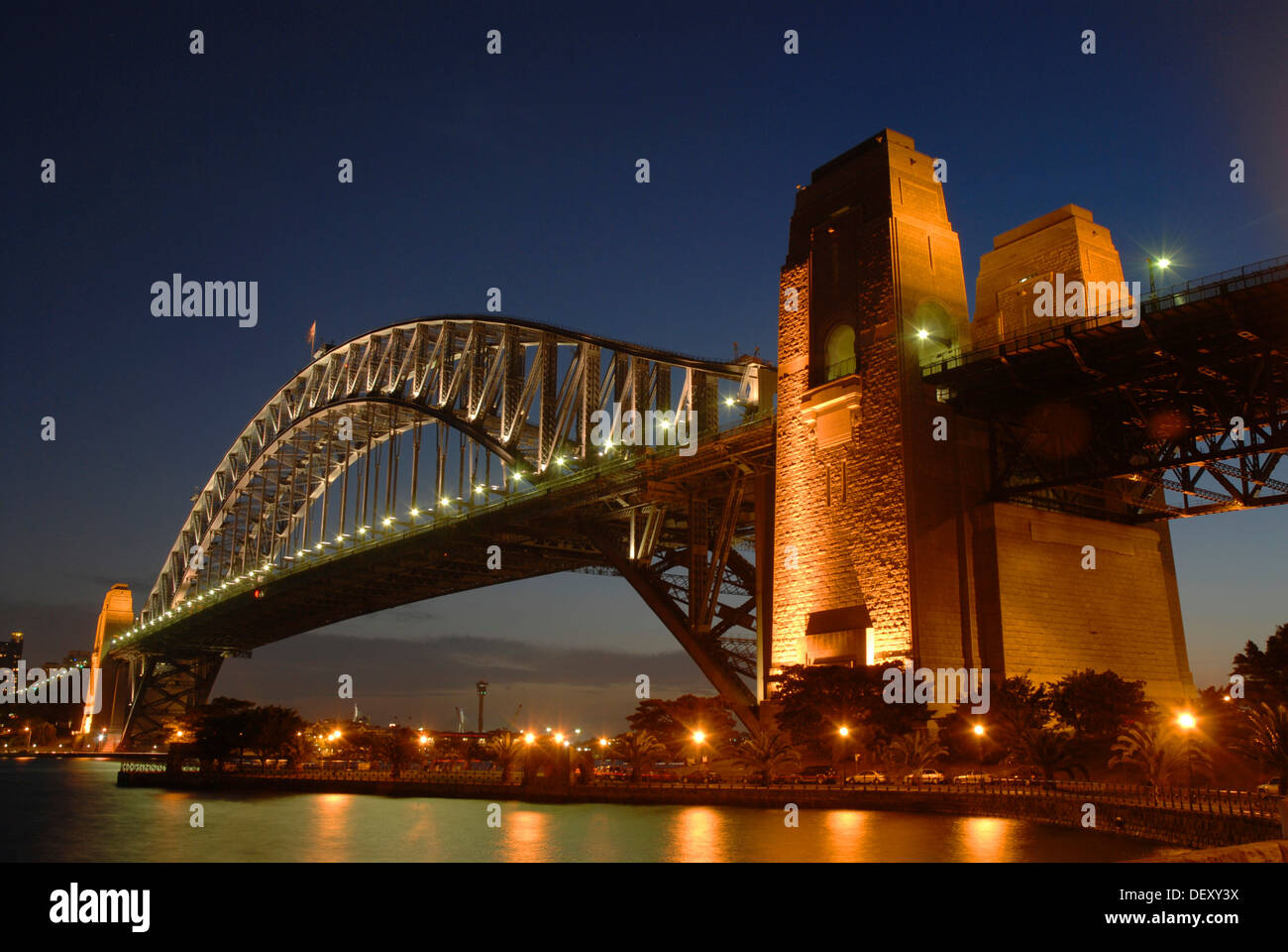 Sydney Harbour Bridge at night Sydney New South Wales Australia Sydney Harbour Bridge at night Sydney New South Wales Australia