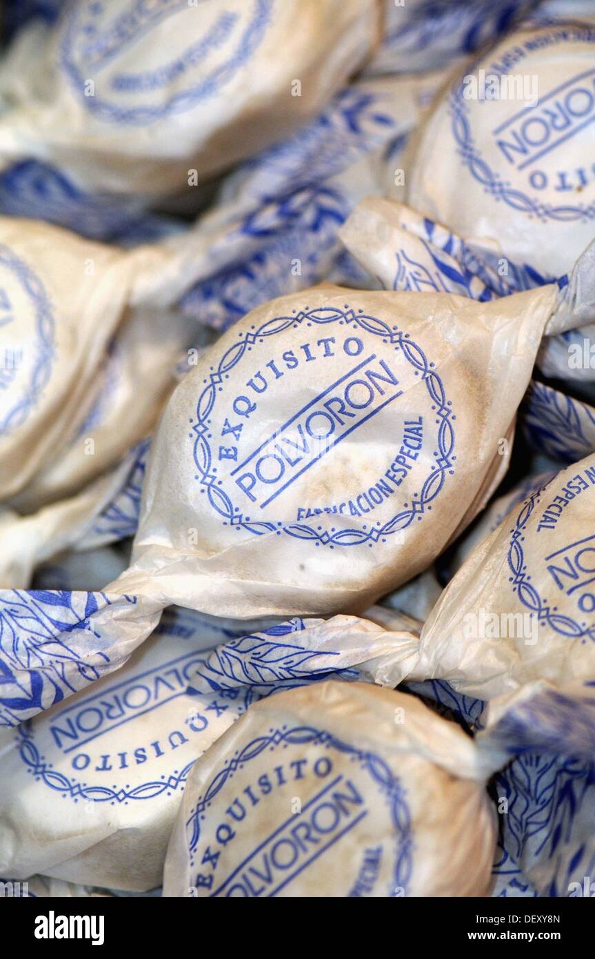 Polvorones typical Christmas biscuits in Spain Stock Photo Alamy