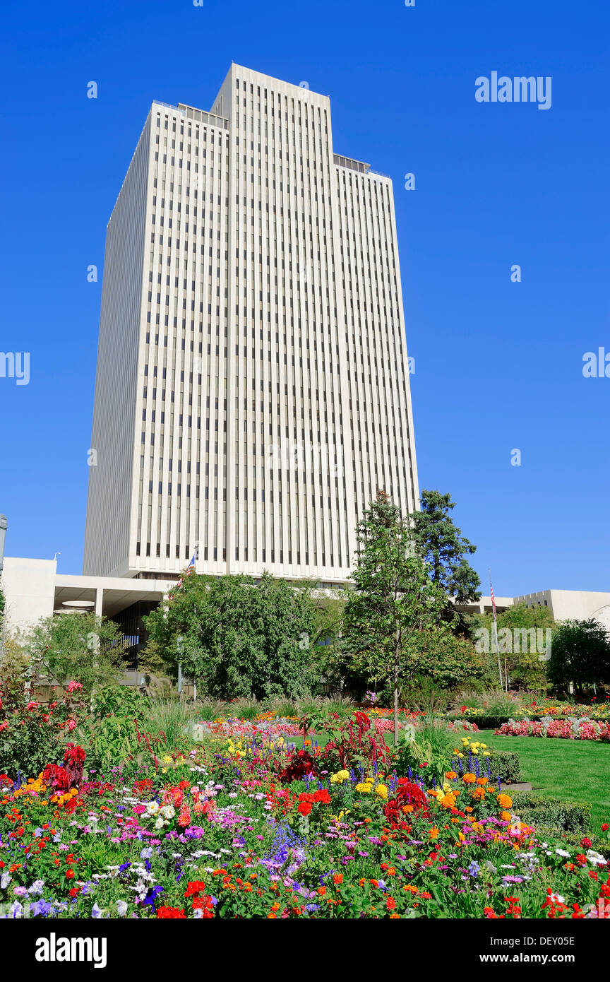 LDS Church Office Building, administrative building of The Church of Jesus Christ of Latter-day Saints, Temple Square Stock Photo