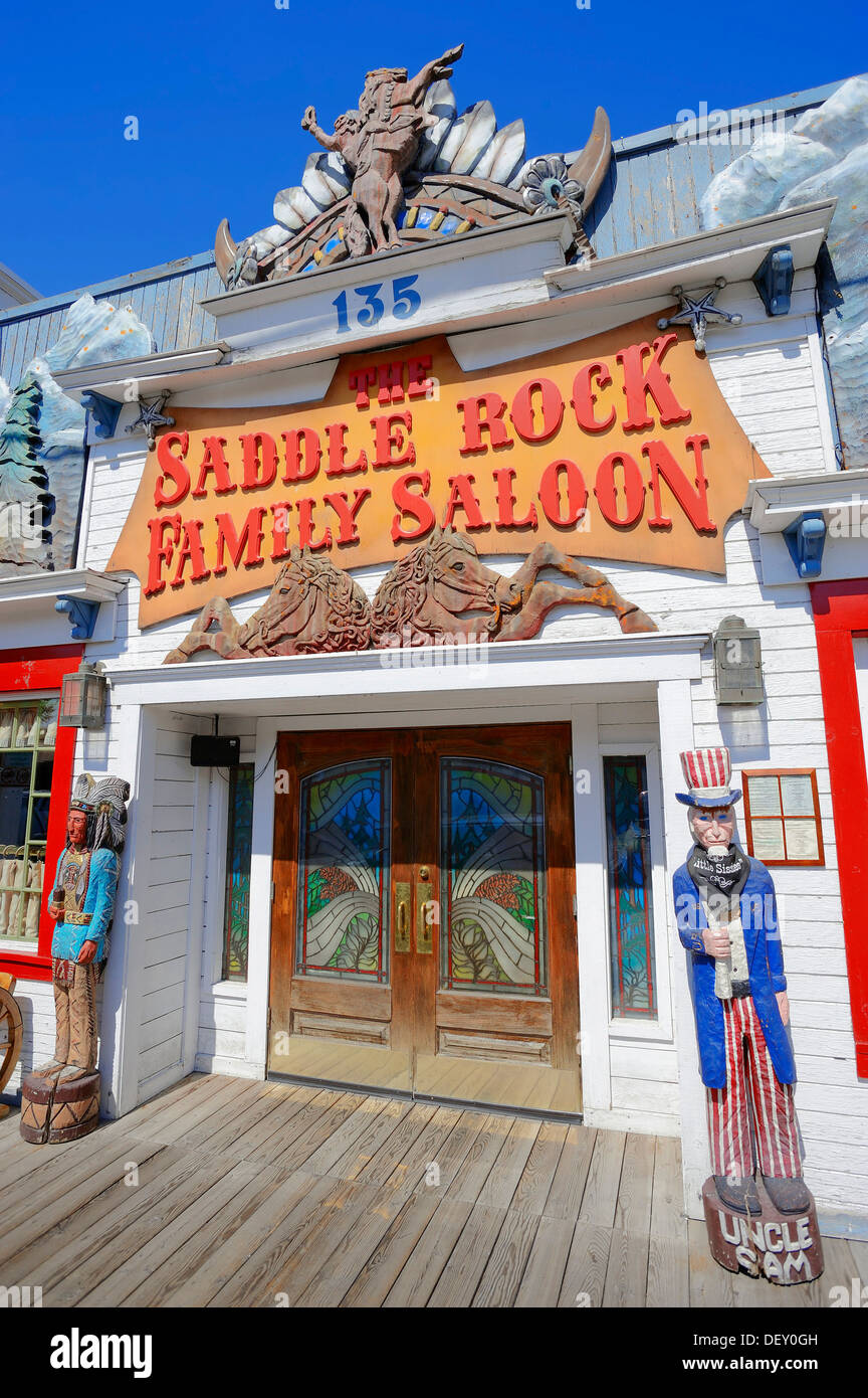 Entrance of a restaurant, The Saddle Rock Family Saloon, Jackson, Wyoming, USA, PublicGround Stock Photo
