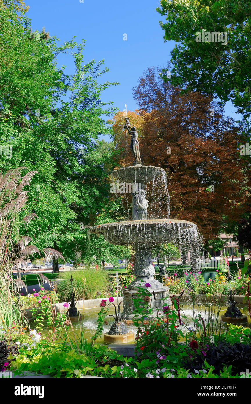 Fountain in a park, Salt Lake City, Utah, USA Stock Photo Alamy