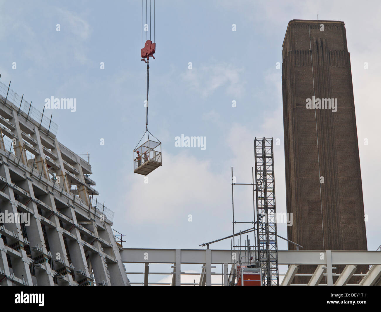 Building work for new extension to Tate Modern gallery in London, due to open in 2014 Stock Photo