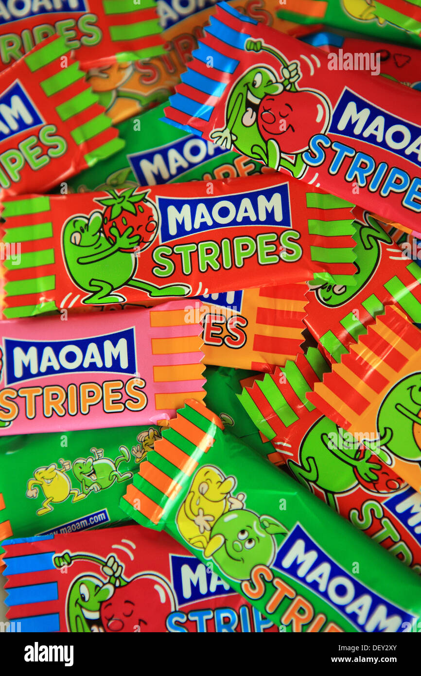 Maoam Stripes children's sweets Stock Photo