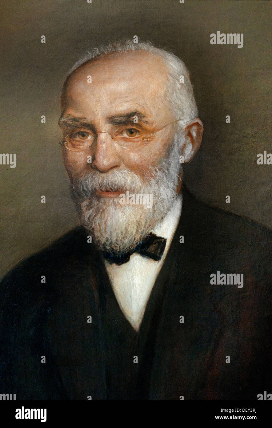 Portrait of Professor dr H.A. Lorentz 1853 - 1928  by Hendrik van Borssum Buisman Dutch Netherlands Stock Photo