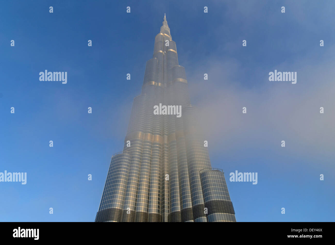 Burj Khalifa, also known as Burj Dubai, in the morning light, the tallest building in the world, Emirate of Dubai Stock Photo