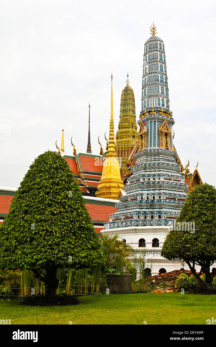 Grand Palace, the major tourism attraction in Bangkok, Thailand. Stock Photo
