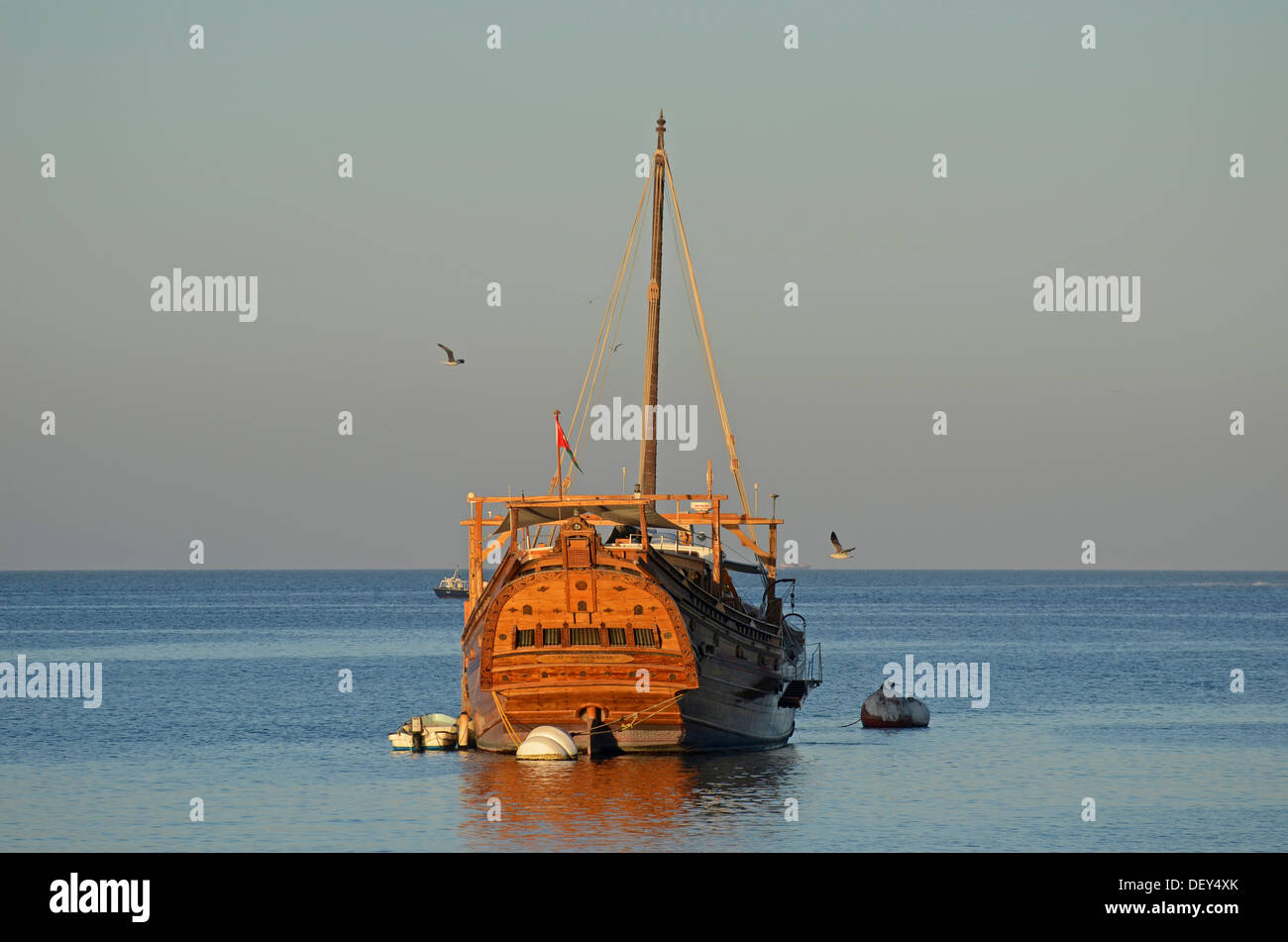 Dhow in the harbor, Muttrah, Muscat Governorate (Capital Area, Oman Stock Photo