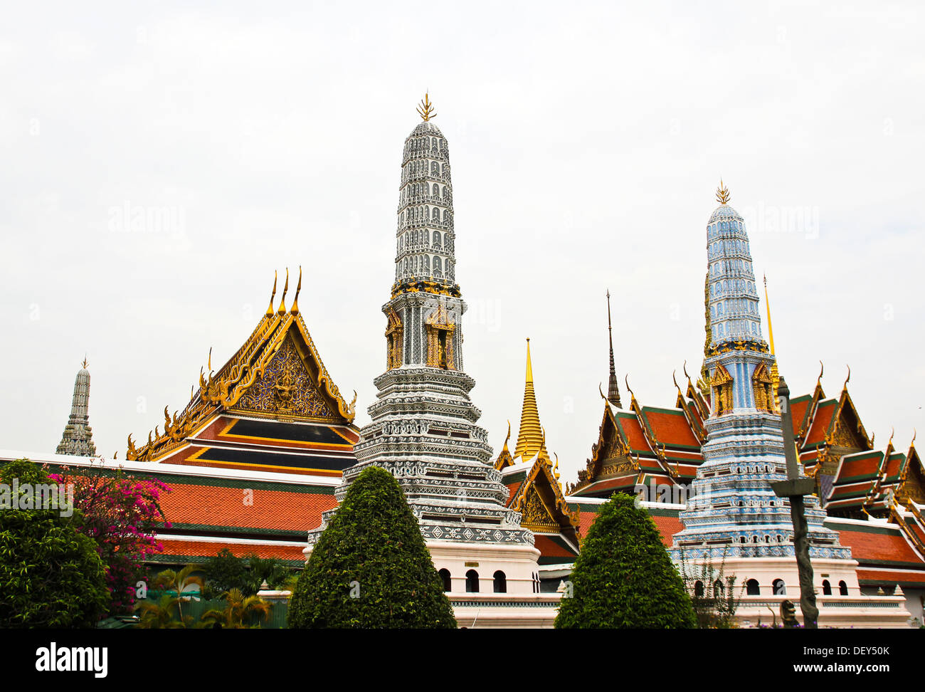 Grand Palace, the major tourism attraction in Bangkok, Thailand. Stock Photo