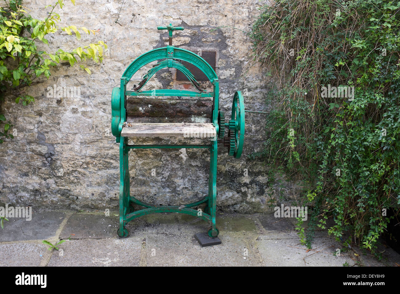 Old Laundry Mangle Sheppards Barton Frome Stock Photo Alamy