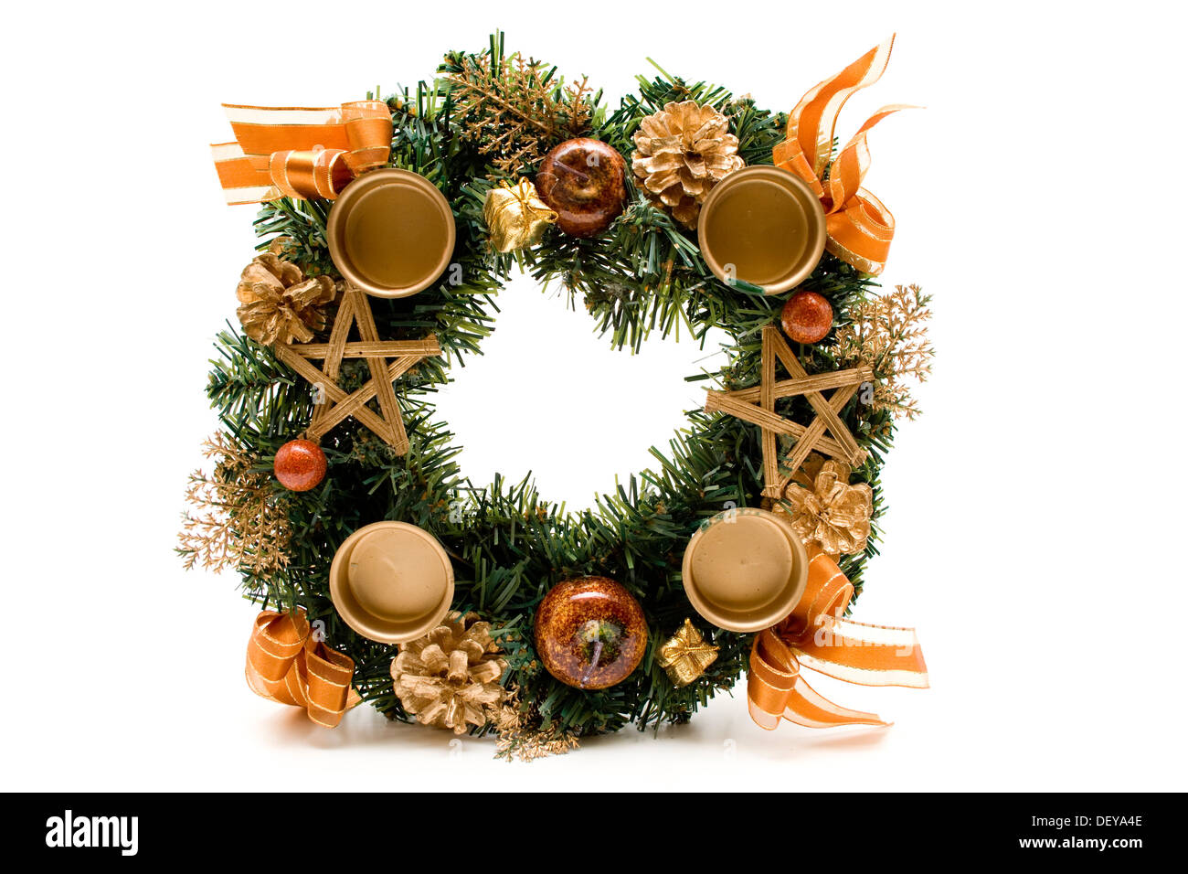 Advent wreath with candle holder Stock Photo Alamy