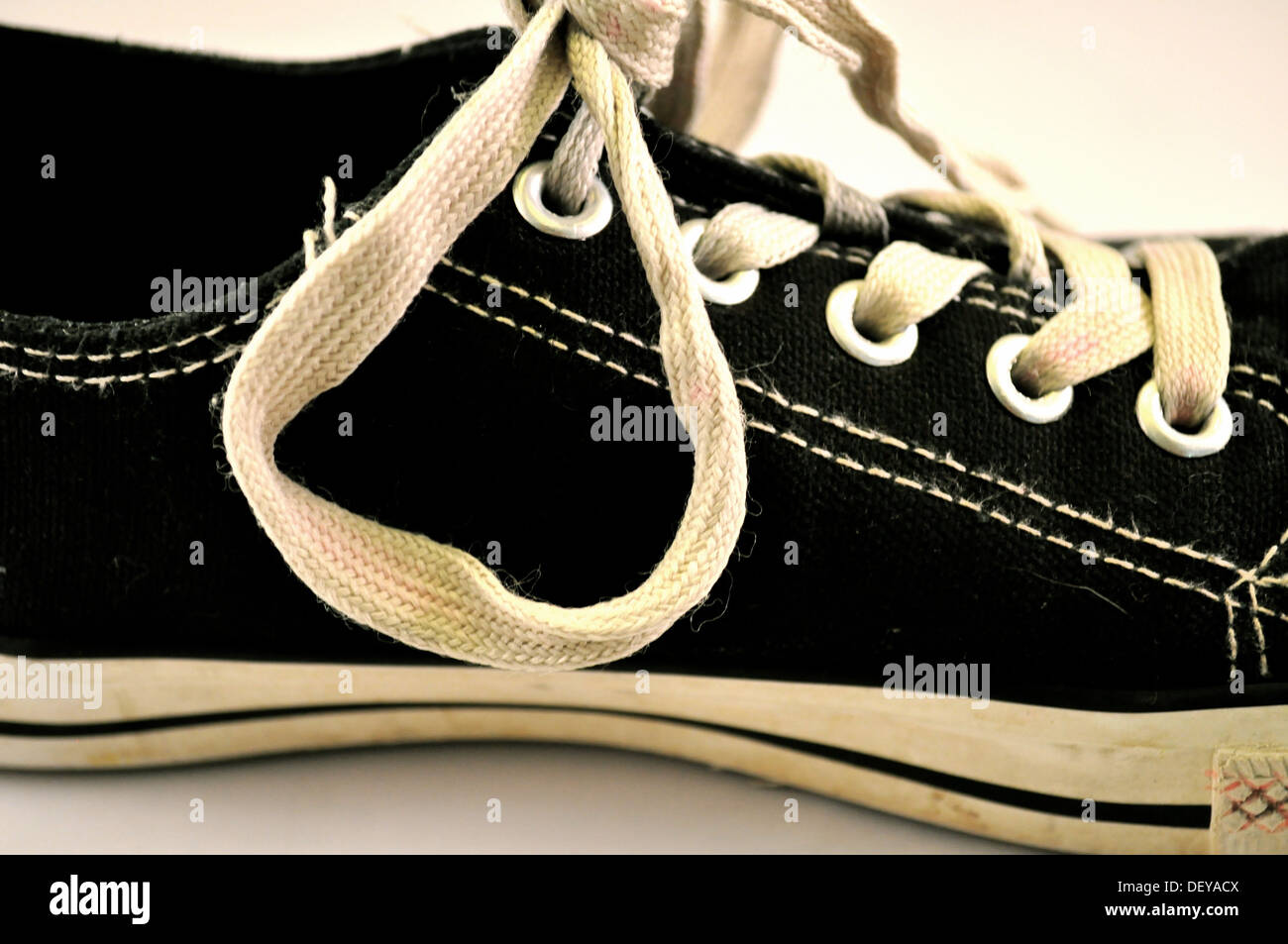 Side View of Tennis Shoes Stock Photo - Alamy