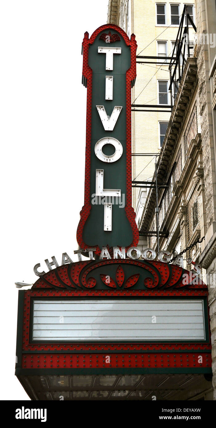 Tivoli Chattanooga Movie Theatre Sign Stock Photo Alamy