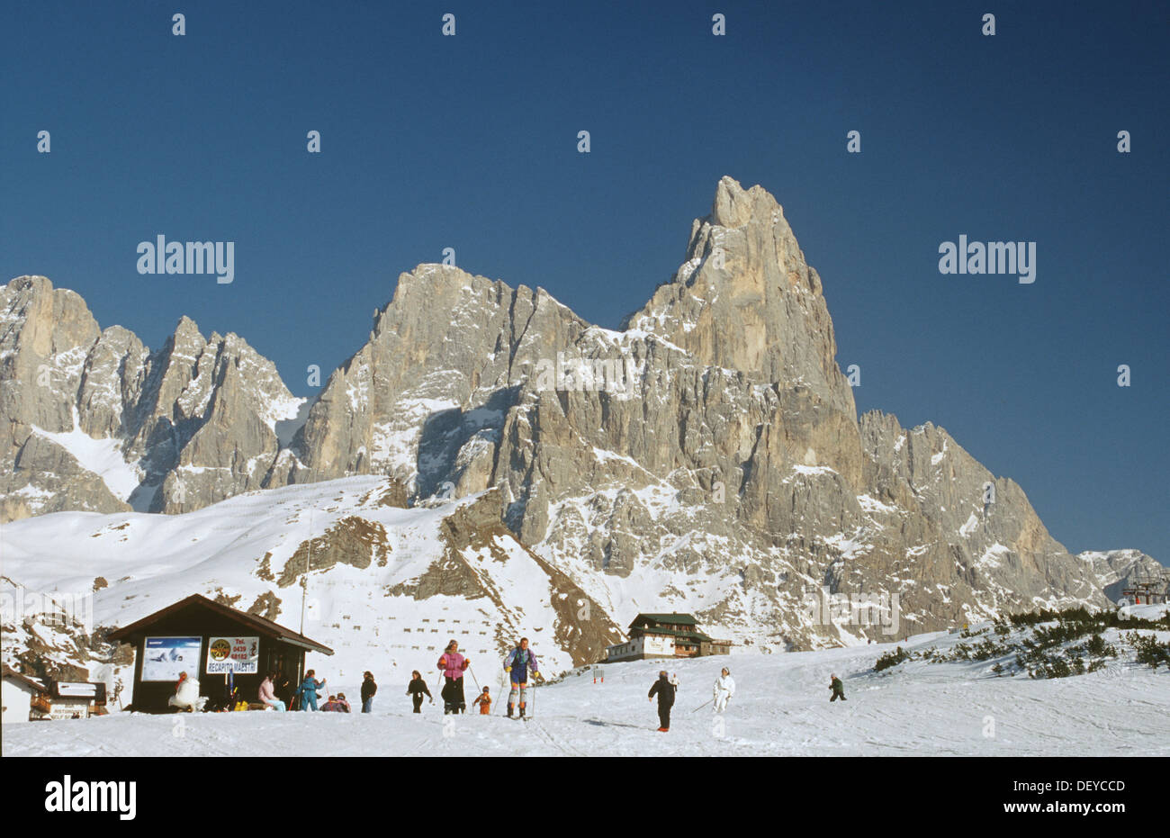 Ski area, San Martino di Castrozza-Passo Rolle. Dolomites, South Tyrol.  Italy Stock Photo - Alamy